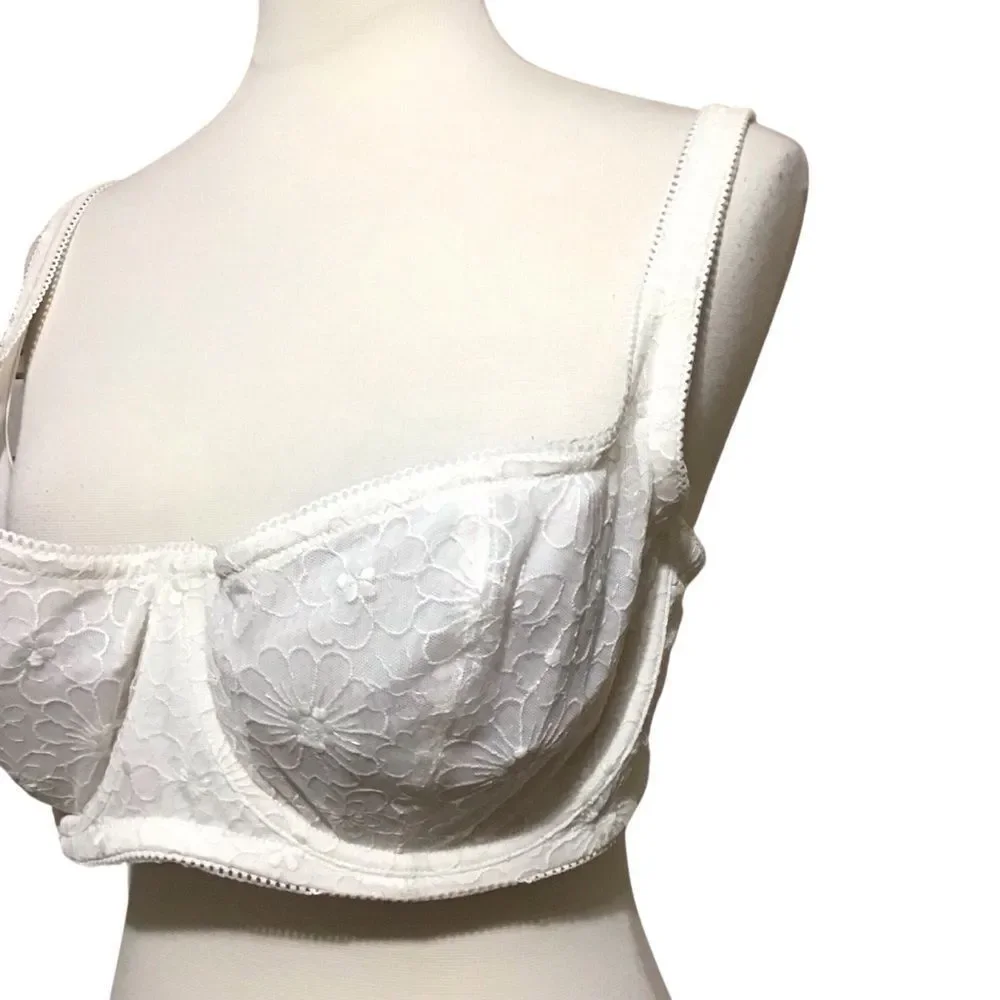 Aerie Cream Lined Lace Balconette‎ Bra 38DD